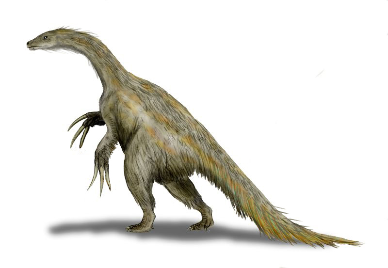 Artist Nobu Tamura sketched this therizinosaur.