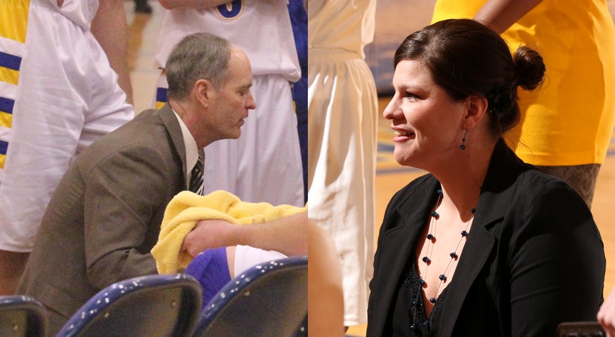 Mick Durham (left) is set for his second year with the men's program, while Cody Burgess (right) is entering the third year as head coach for her alma mater.