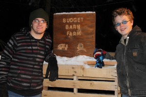 Photo by Nancy Tarnai. Wyatt and Dakota Wilcher at Budget Barn Farm off Nordale Road.