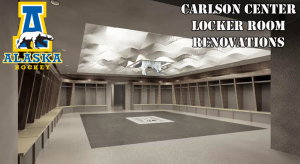 An artist's rendering of what the new hockey locker room will look like.