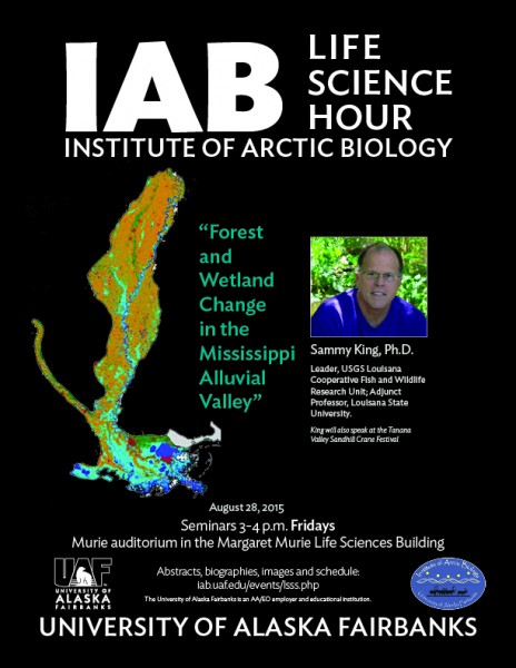 Sammy King, leader of the Louisiana Cooperative Fish and Wildlife Research Unit will be the IAB Life Science Hour speaker Aug. 28.