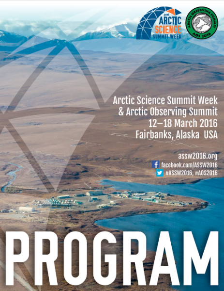 Download a PDF or browse the program for the Arctic Science Summit Week and Arctic Observing Summit to learn about all that is happening.