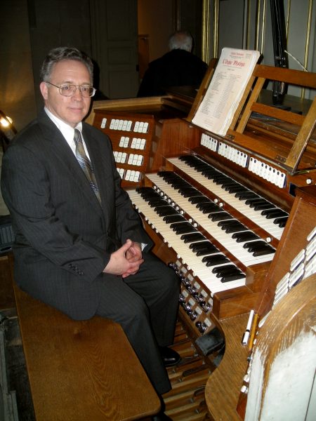 Photo courtesy of David Stech.  University of Alaska Fairbanks Professor Emeritus David Stech has worked to transcribe the unwritten works of legendary organist Marcel Dupre.