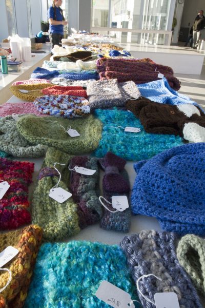 Photo by Meghan Murphy. Students from UAF's Department of Veterinary Medicine will sell knitted goods for people and pets during a fundraiser in the Ken Kunkel Community Center in Goldstream Valley on Nov. 12.