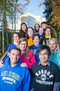 UAF's student ambassadors pose for a group photo. 