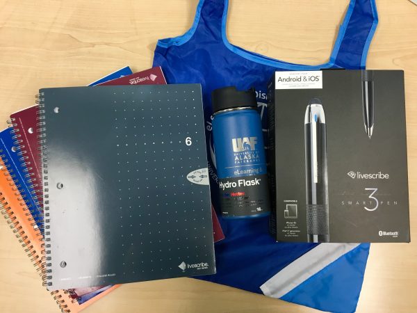 Livescribe 3 smartpen with notebooks and hydroflask